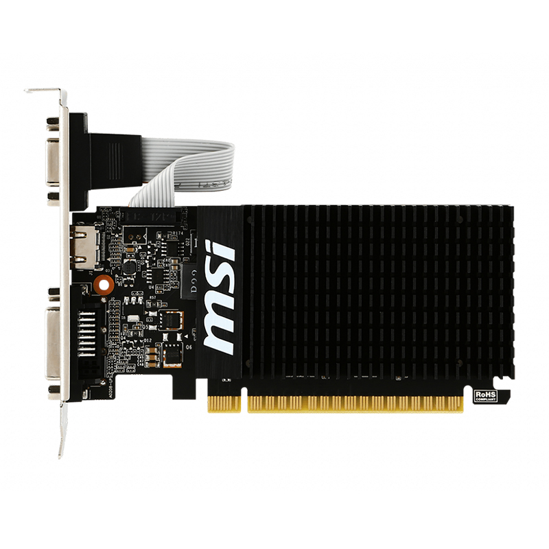 微星（MSI）GT 710 1GD3H LP 迷你半高安静刀卡 台式电脑游戏办公设计设备独立显卡