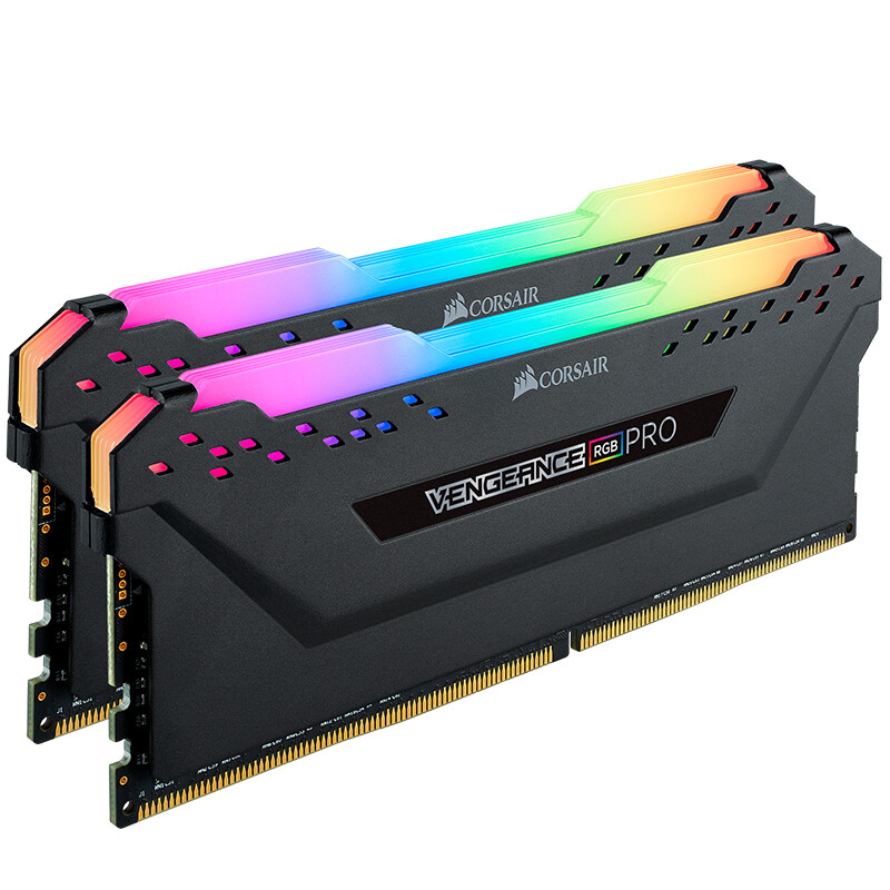 美商海盗船(USCORSAIR)DDR4 3200 64GB(32G×2)套装 台式机内存条 复仇者RGB PRO灯条 黑色 电竞玩家款RGB灯条