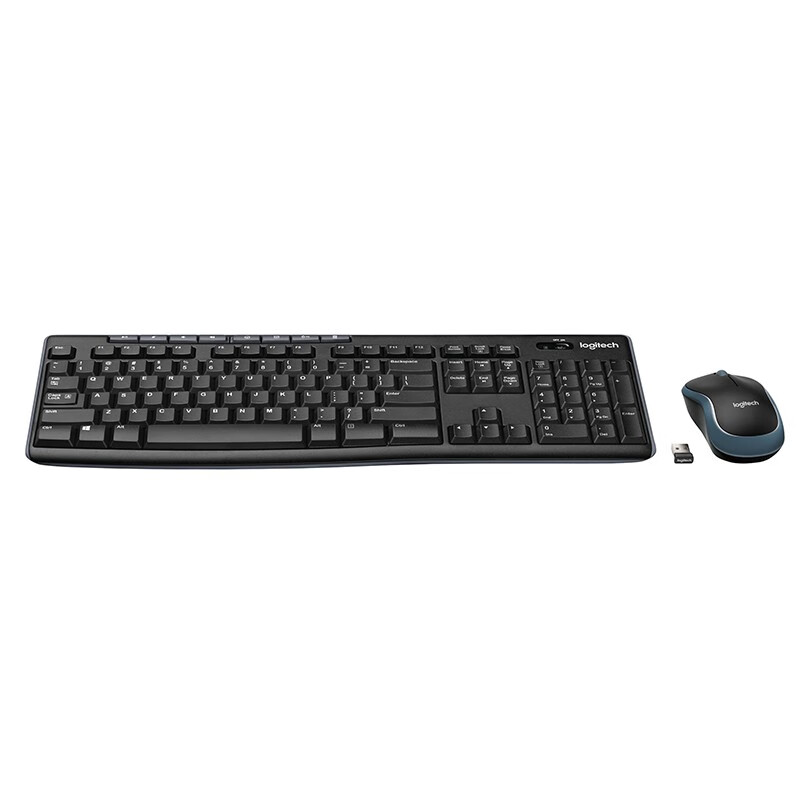 羅技（Logitech）MK270 無線鍵鼠套裝 游戲辦公鍵鼠套裝 全尺寸 帶無線2.4G接收器 黑色