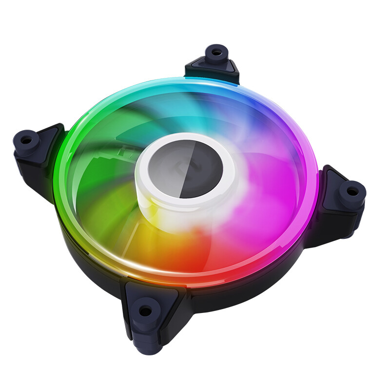 Tt（Thermaltake）颶風(fēng) 12 LED RGB 機箱風(fēng)扇（12cm風(fēng)扇*3/主板燈光同步/防震安裝/6Pin專用/透光電鍍工藝）