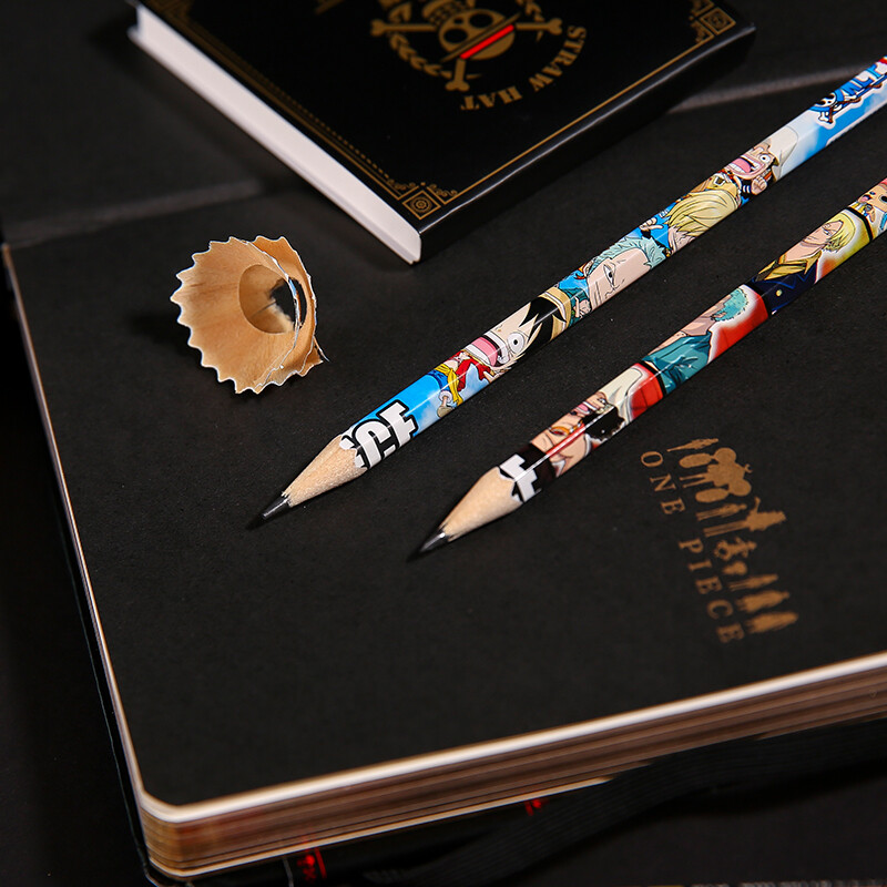 晨光(M&G)文具学生HB六角木杆铅笔 航海王系列美术考试素描木质铅笔 12支/盒QWP35770