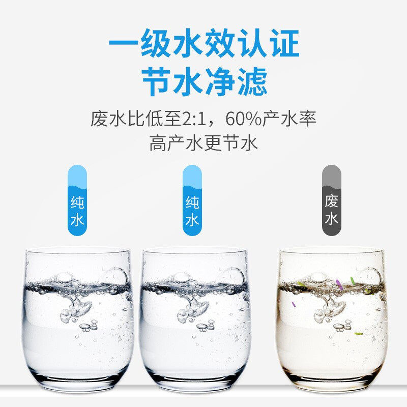 【格力净水旗舰店】格力净水器 家用直饮机厨房自来水过滤器 智能双出水净水机 WTE-PC8-5052