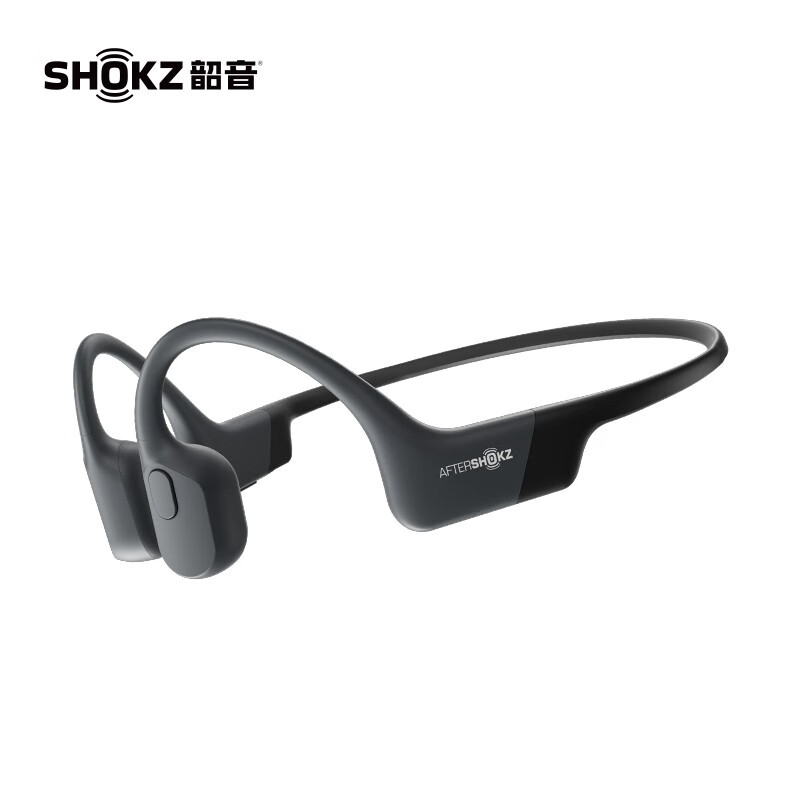 韶音 AfterShokz Aeropex AS800骨传导蓝牙耳机运动无线耳骨传导耳机跑步骑行 曜夜黑