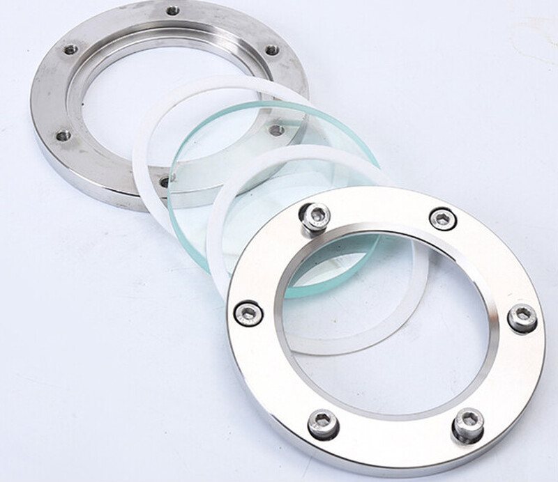 不锈钢法兰视镜304 316l碳钢玻璃内六角人孔玻璃视镜观察孔视盅 碳钢