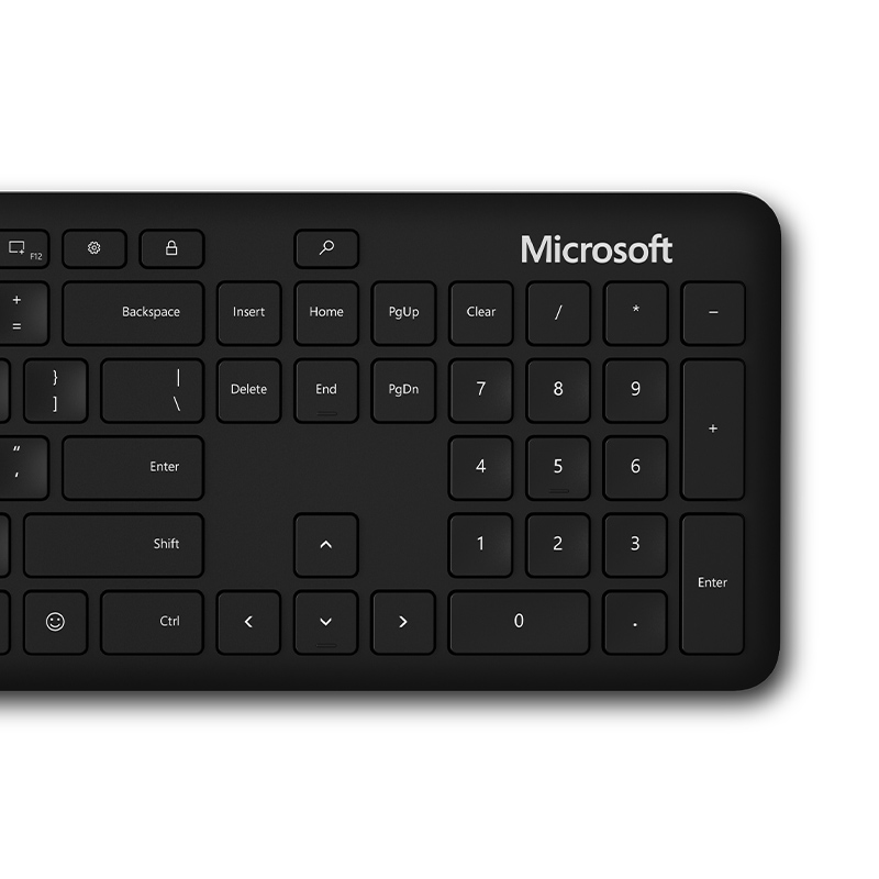 微软 (Microsoft) 蓝牙键盘 黑色 | 无线键盘 轻薄时尚 简约便携 蓝牙5.0 全键盘体验 长效续航 办公键盘
