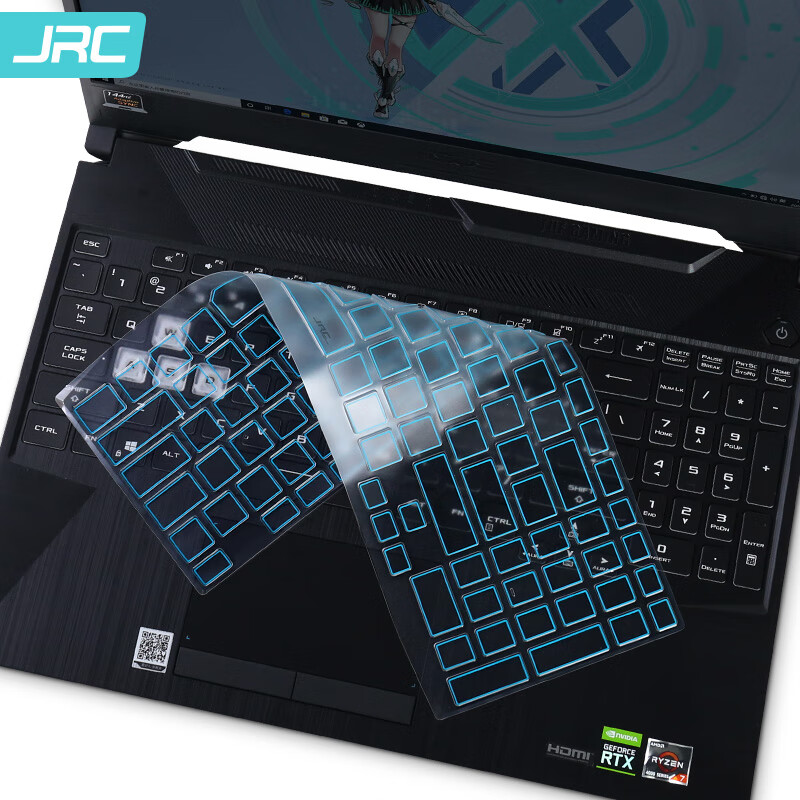 JRC 华硕天选 15.6英寸笔记本电脑键盘膜 TPU隐形保护膜防水防尘元气蓝配色