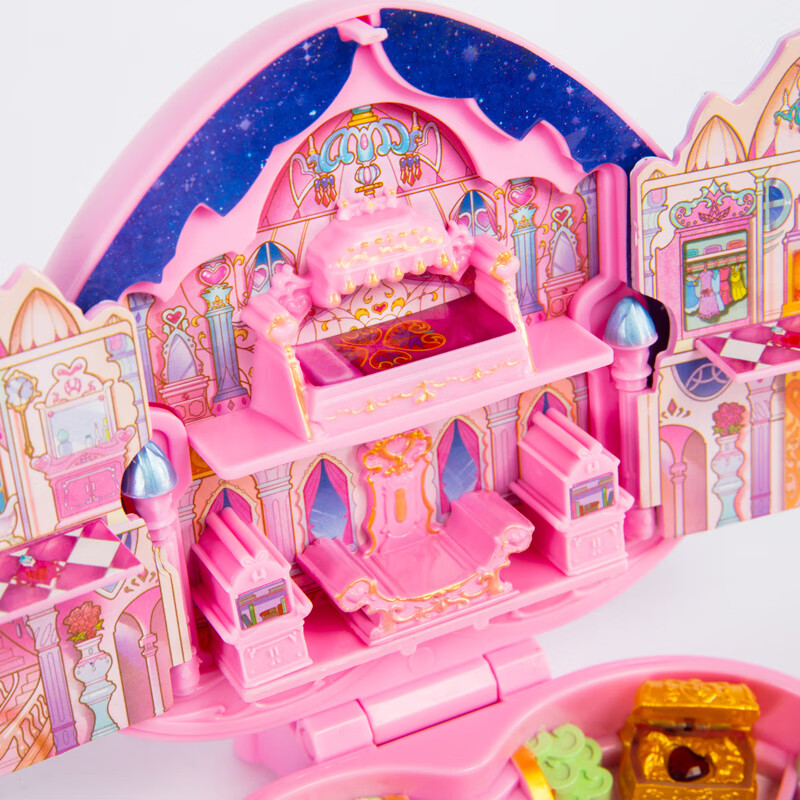 叶罗丽娃娃屋女孩儿童过家家发光玩具精灵梦卡通动漫同款套装礼品宝石盒子 罗丽花蕾堡