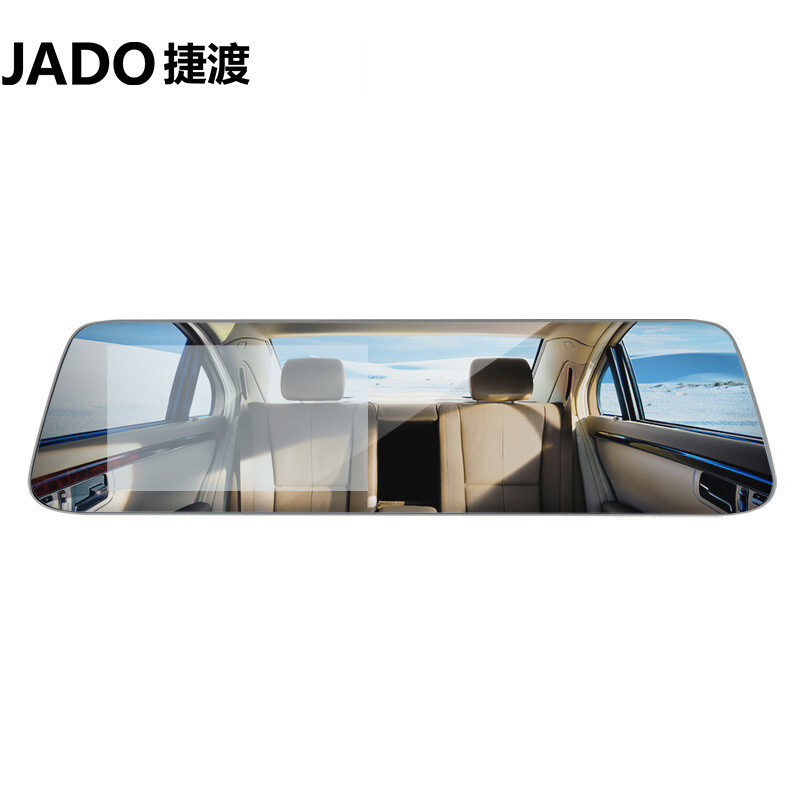 捷渡（JADO）行车记录仪高清夜视双镜头D600蓝光版1080P倒车影像一体机