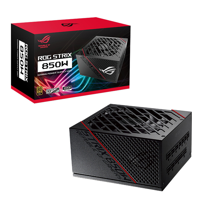 华硕(ASUS)ROG STRIX 雷鹰850W金牌全模电源支持30显卡/双路供电/十年质保/金牌认证/全日系电容/定制化贴纸