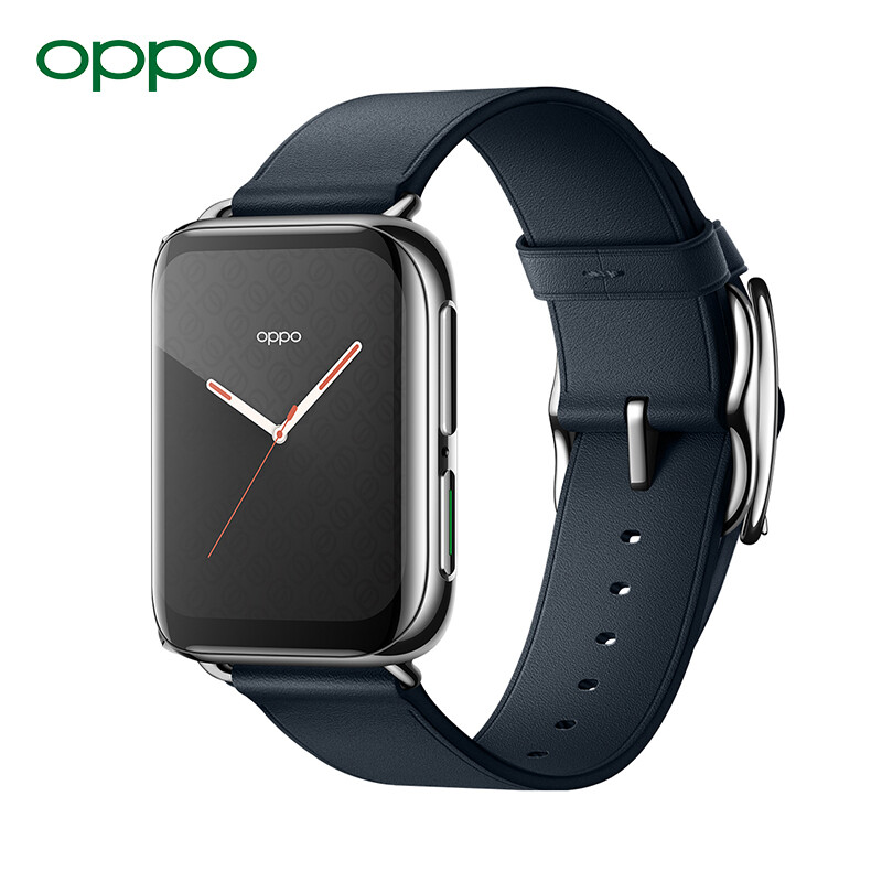 OPPO Watch 智能手表 46mm 精钢版皓银 智能手表 运动手表 电话手表 eSIM独立通信 双曲面柔性屏 VOOC闪充