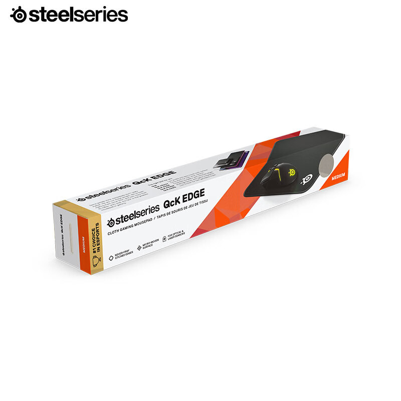 赛睿(SteelSeries)QcK Edge Medium 320*270*2mm专业游戏鼠标垫 电竞鼠标垫 专业不失帧 可水洗 锁边版M