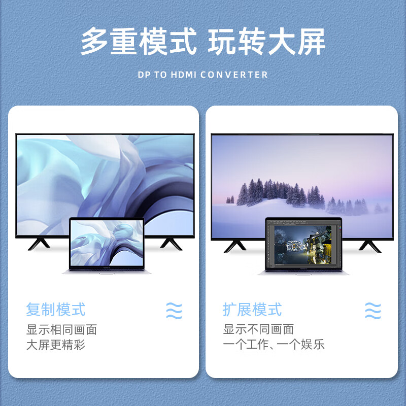 山泽（SAMZHE）DP转HDMI转换线 Displayport转HDMI公对公高清转接线 电脑接电视转换器线 黑色1.8米 ZJX-190