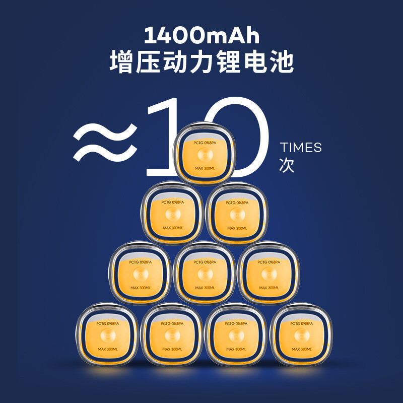 摩飛（Morphyrichards）榨汁機便攜式磁吸充電迷你無線果汁機料理機隨行杯MR9600藍色