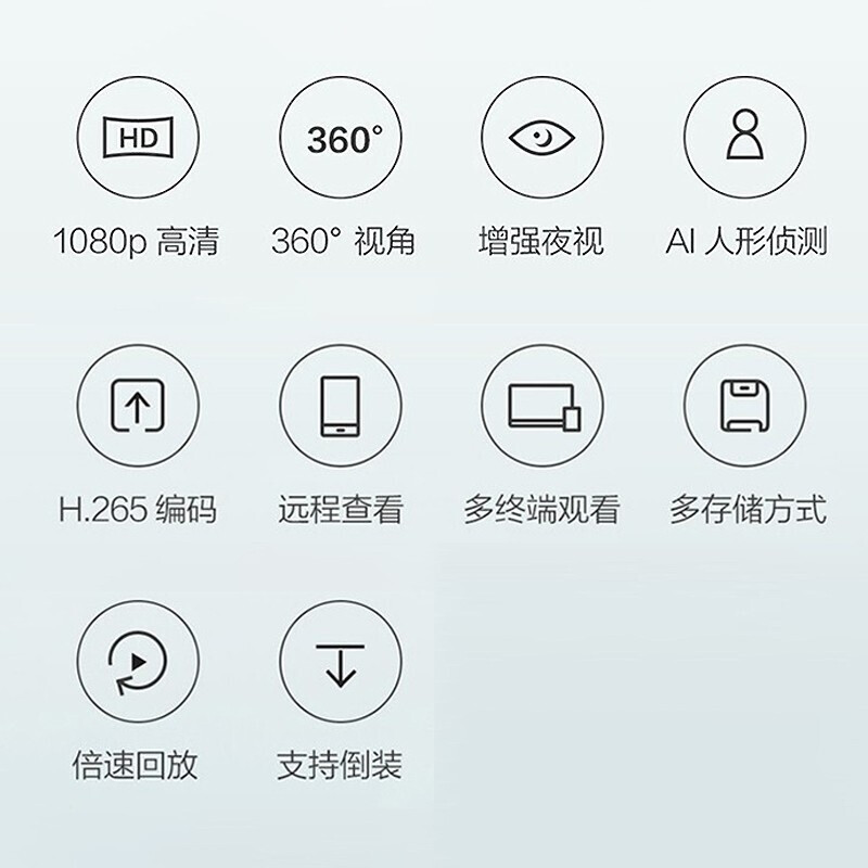 小米（MI） 小米小白摄像头wifi监控器智能摄像机1080P云台版室内家用夜视360度无线高清网络 小白智能摄像机 云台版