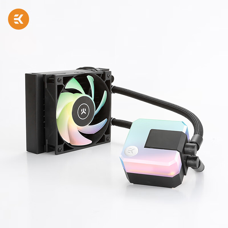 毅凯火力 (EK) AIO 120 D-RGB 一体式CPU水冷散热器 120MM水排 ARGB灯效 FDB风扇 五年质保