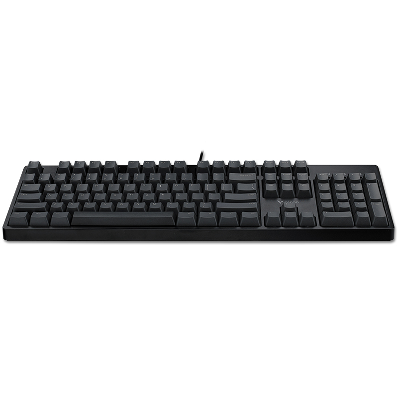 雷柏（Rapoo） V860 机械键盘 有线键盘 游戏键盘 104键 原厂Cherry轴 吃鸡键盘 黑色 樱桃红轴