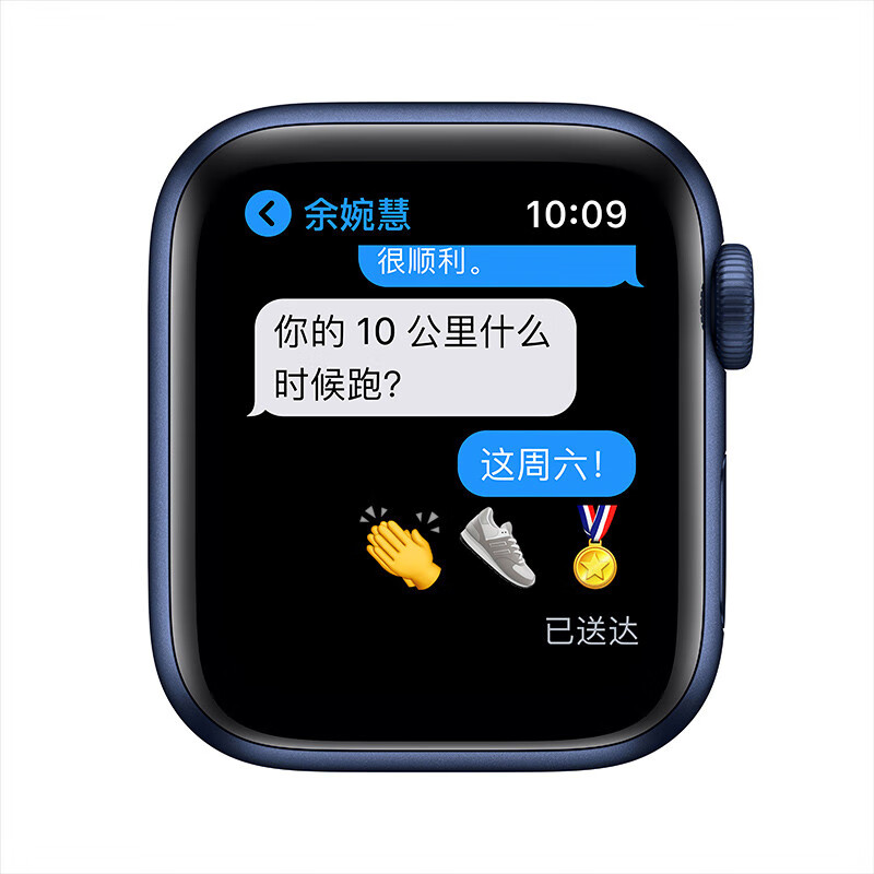 苹果（Apple） iWatch Series6/SE 智能运动电话手表男女通用铝金属表壳 深海军蓝色 【S6】40mm GPS版