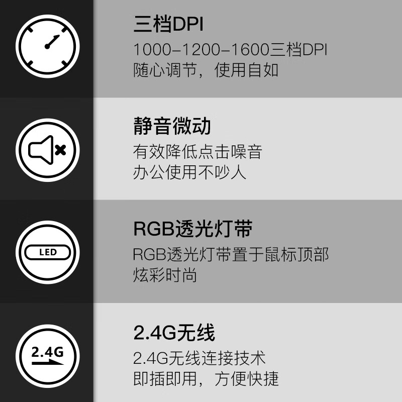 多彩（Delux）M618C人体工程学垂直鼠标 立式鼠标 无线静音办公鼠标电脑笔记本 大手适用 白