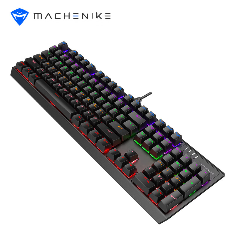 机械师(MACHENIKE)  混光RGB光效 104键全键无冲 机械键盘  笔记本电脑台式机 游戏电竞吃鸡键盘 青轴混光