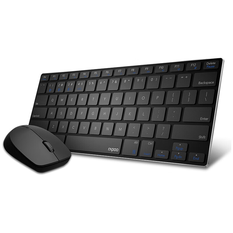 雷柏（Rapoo） 9000G 键鼠套装 无线蓝牙键鼠套装 办公键盘鼠标套装 超薄便携 无线键盘 蓝牙键盘 黑色