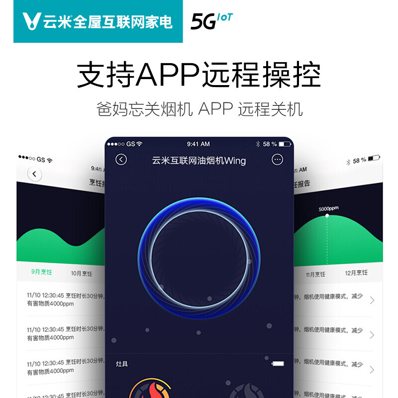 云米（VIOMI） 智能侧吸式近吸烟灶套装天然气灶具20立方大吸力油烟机互联以旧换新CXW-240-VC301+JZT-VG301