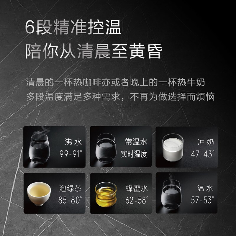 COLMO 管线机 家用净水器伴侣 3秒速热 全管路杀菌 六段控温 智能触控 壁挂式直饮饮水机CWG-RA08（月岩灰）