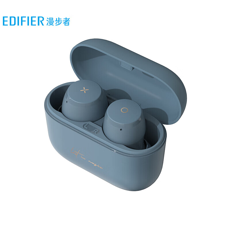 漫步者（EDIFIER）MiniBuds 真无线蓝牙耳机 音乐耳机 迷你运动耳机 手机耳机 通用苹果安卓手机 雾霾蓝