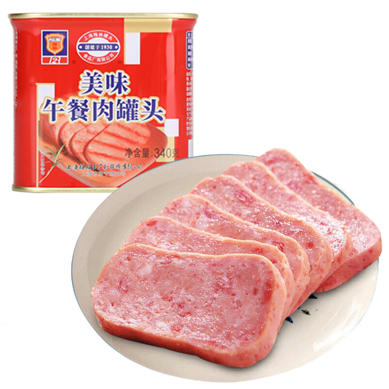 上海梅林 午餐肉罐头 340g*3 泡面火锅搭档 红罐 中华老字号