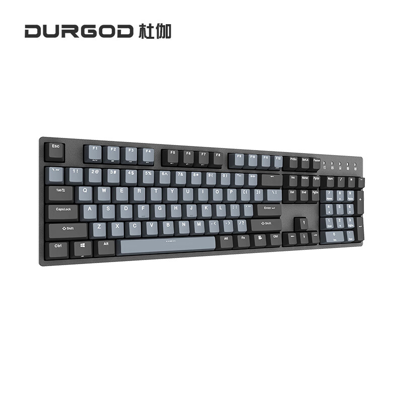 DURGOD杜伽K320/K310  87/104键cherry樱桃轴可编程背光机械键盘（游戏键盘） TAURUS K310深空灰（无光） 樱桃红轴
