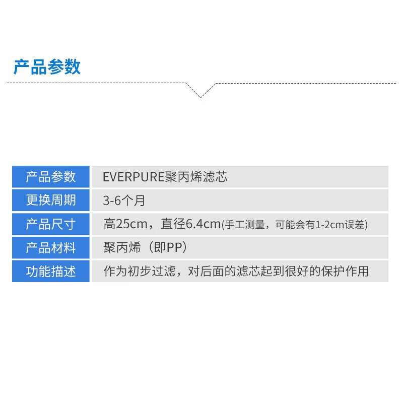 愛(ài)惠浦（Everpure） PP棉濾芯4支10寸/5微米 凈水機(jī)通用濾芯