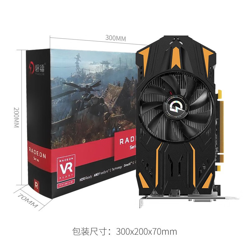 磐镭RX550 4G显卡 GDDR5台式机独立显卡 LOL/穿越火线AMD入门级办公游戏高清4K独显 【RX550 4G】大显存娱乐游戏享