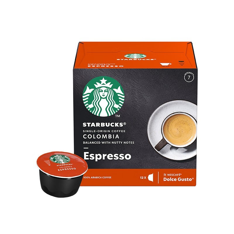 多趣酷思(Dolce Gusto)胶囊咖啡 多趣酷思咖啡机适用咖啡胶囊 官方旗舰店 哥伦比亚意式浓缩咖啡 12颗装
