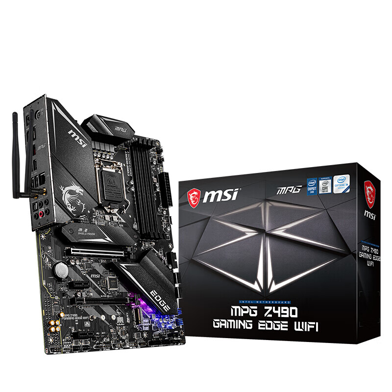 微星(MSI)MPG Z490 GAMING EDGE WiFi 刀锋板电脑主板 支持 CPU 10900K/10700K（Intel Z490/LGA 1200）