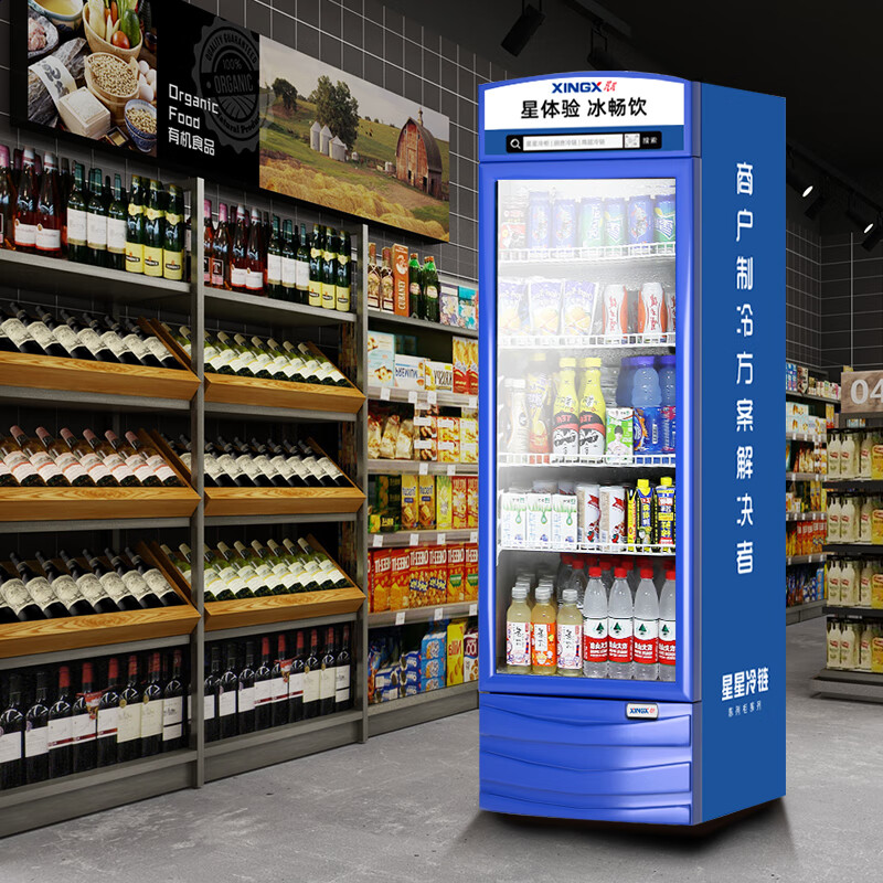 星星（XINGX） 280升 立式冷柜冷藏展示柜 饮料陈列柜 商用冰箱 LSC-280G