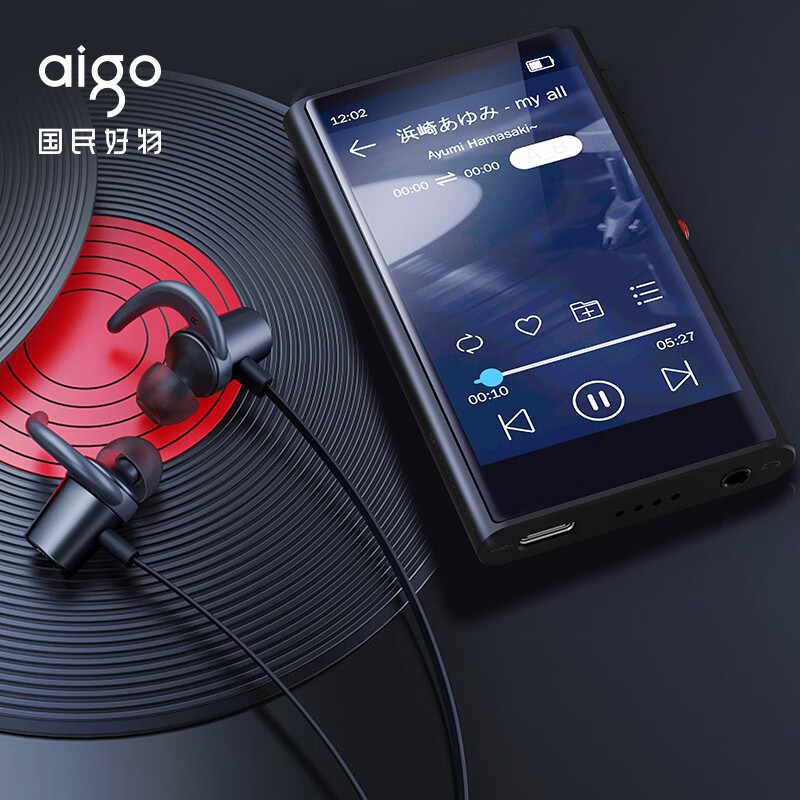 aigo爱国者M30 蓝牙词典3.0英寸全面触屏MP3/MP4 HIFI无损音乐播放器mp5mp6视频录音外放复读 学生随身听