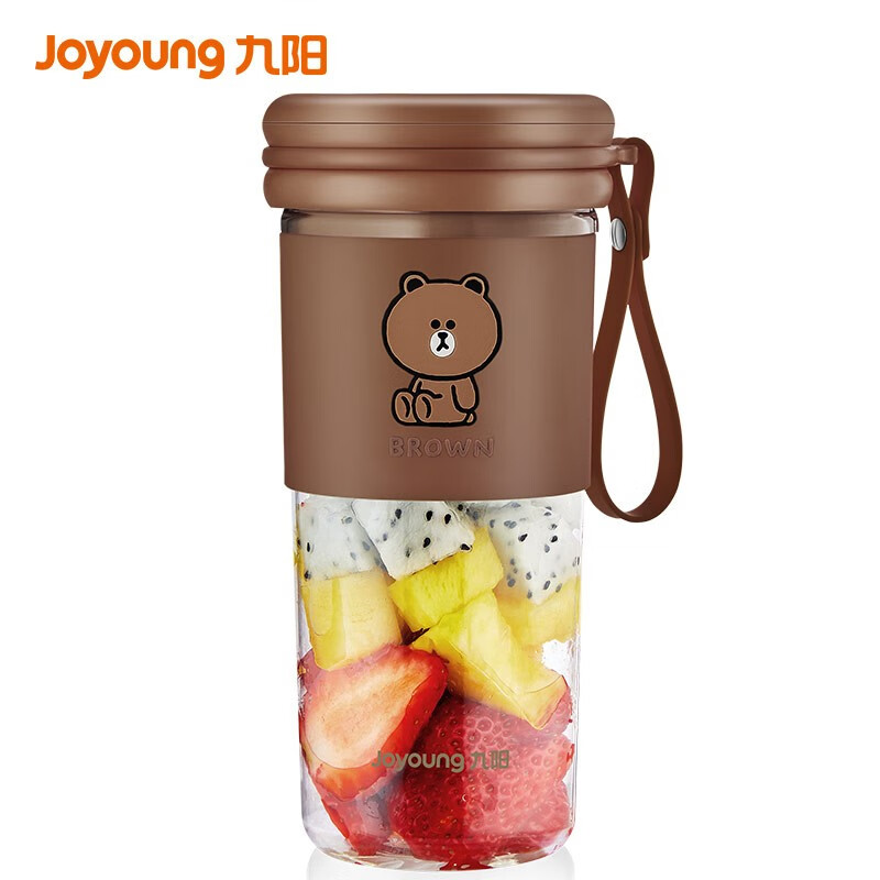 九阳（Joyoung）榨汁机水果小型便携式迷你电动多功能料理机果汁机榨汁杯可打小米糊L3-C86XL(BROWN)