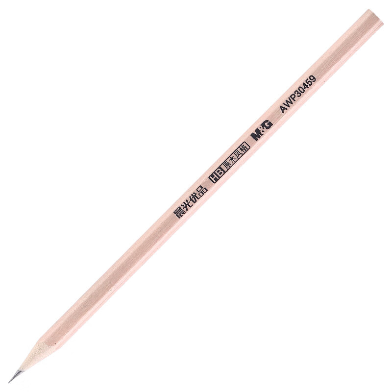 晨光(M&G)文具HB六角木杆铅笔 学生绘图书写原木铅笔 美术素描绘图木质铅笔 30支/盒AWP30459