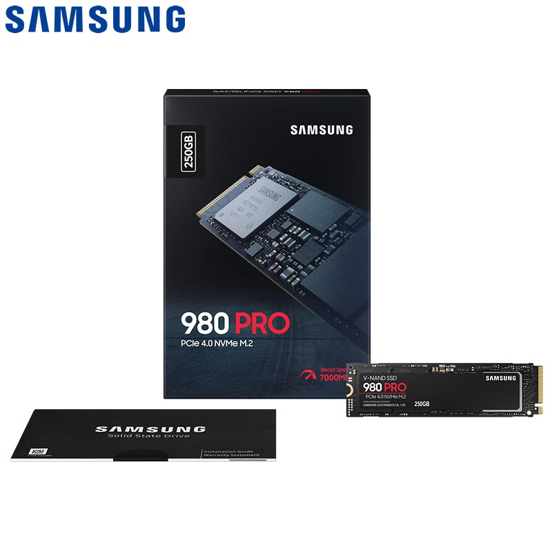 三星（SAMSUNG）250GB SSD固态硬盘 M.2接口(NVMe协议PCIe 4.0 x4) 980 PRO （MZ-V8P250BW）