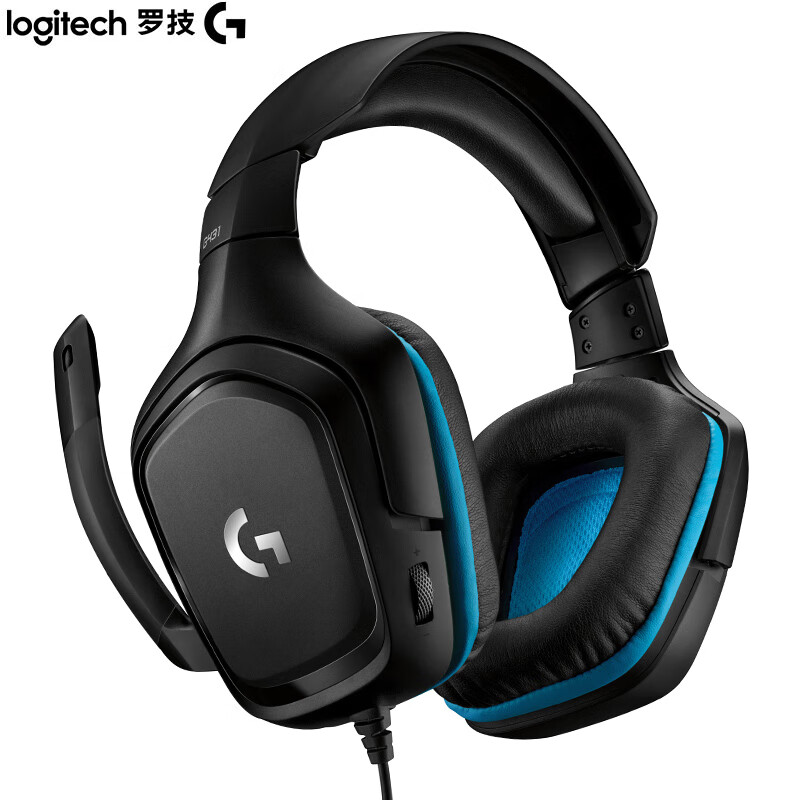罗技（G）G431 7.1环绕声游戏耳机麦克风 电脑电竞耳机耳麦 头戴式 APEX耳机 吃鸡耳机 G430升级