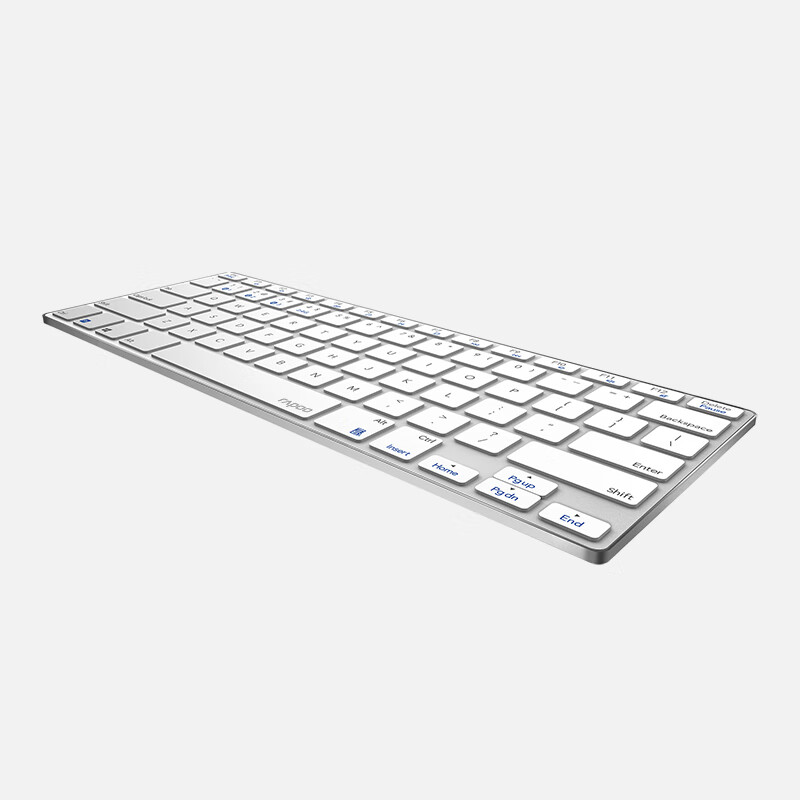 雷柏（Rapoo） KM525 键鼠套装 无线蓝牙键鼠套装 办公键盘鼠标套装 超薄便携 无线键盘 蓝牙键盘 白色