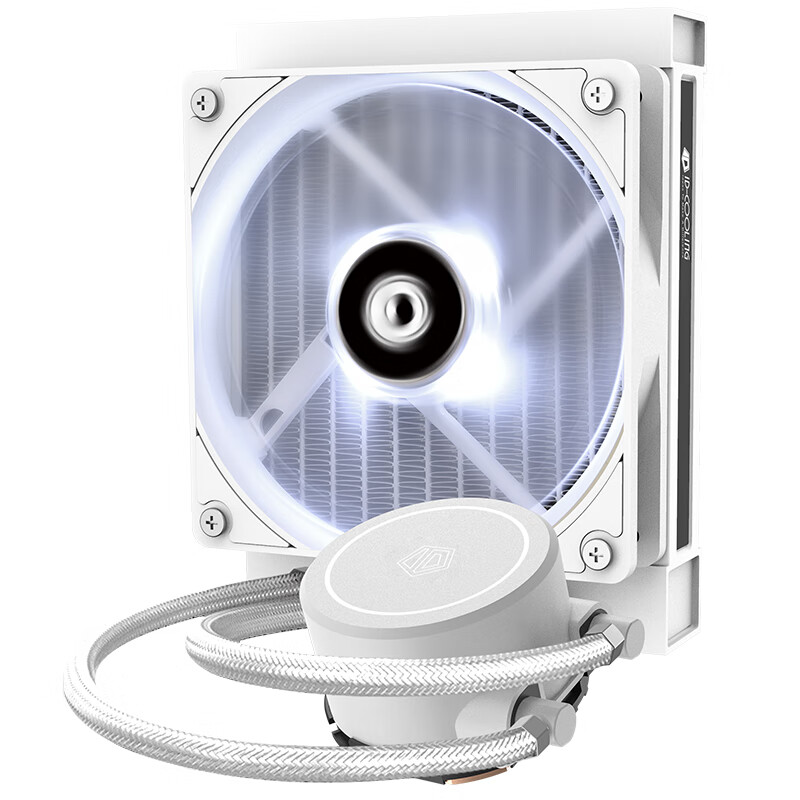 ID-COOLING FROSTFLOW X 120 SNOW 纯白120冷排一体式水冷散热器 白色LED全平台扣具含2066/AM4