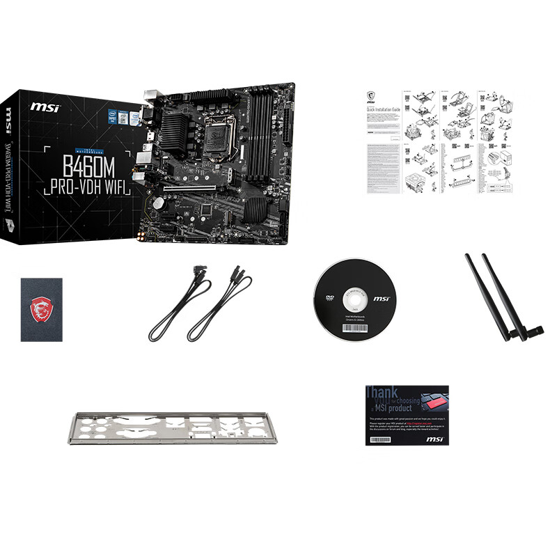 微星(MSI)B460M PRO-VDH WIFI 电脑主板 10400/10400F/10500/10700（INTEL B460/LGA 1200）