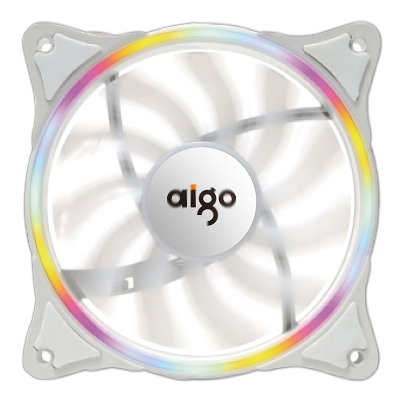 爱国者（aigo）冰塔V240 白色 彩虹版一体式水冷CPU散热器(PWM智能温控风扇/全平台支持/静音/附硅脂）
