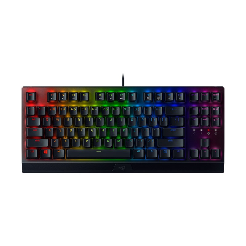 雷蛇 Razer 黑寡妇蜘蛛V3竞技版 绿轴 电脑游戏 电竞RGB 背光 87机械键盘