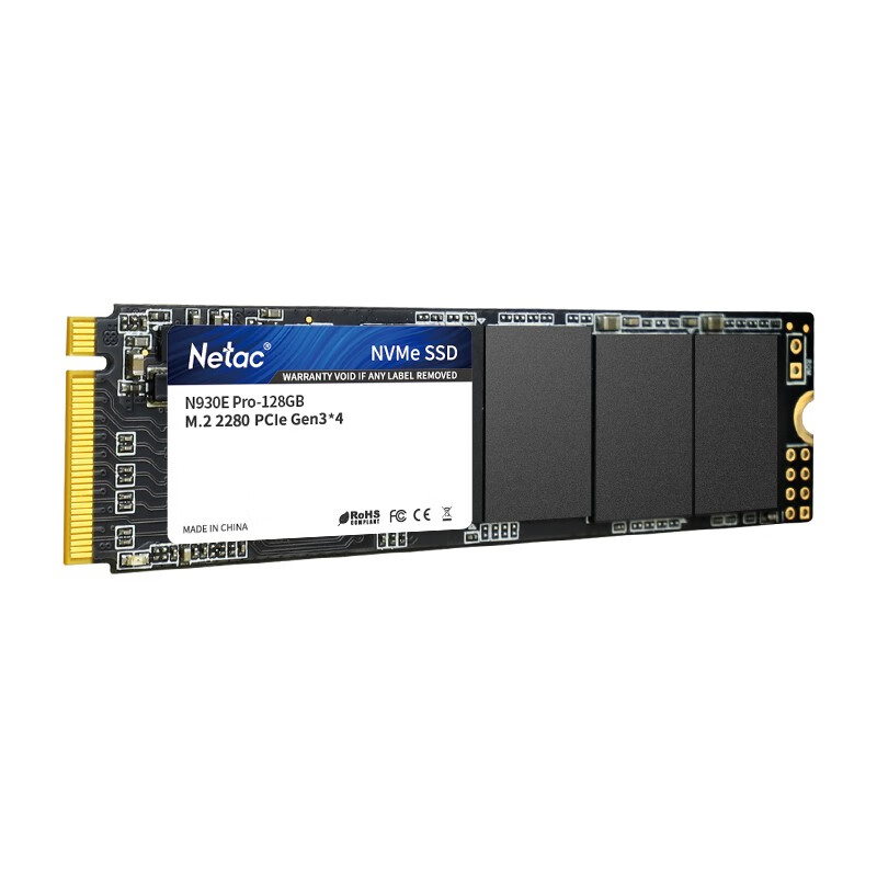 朗科（Netac）128GB SSD固态硬盘 M.2接口(NVMe协议) N930E PRO绝影系列 游戏极速版/1591MB/s读速 三年质保