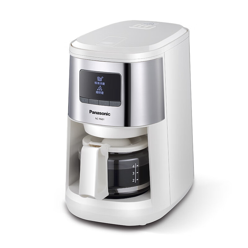 松下（Panasonic）磨豆豆粉咖啡机 现磨美式 豆粉一体 现煮现磨 自动清洗 咖啡机 NC-R601WSQ