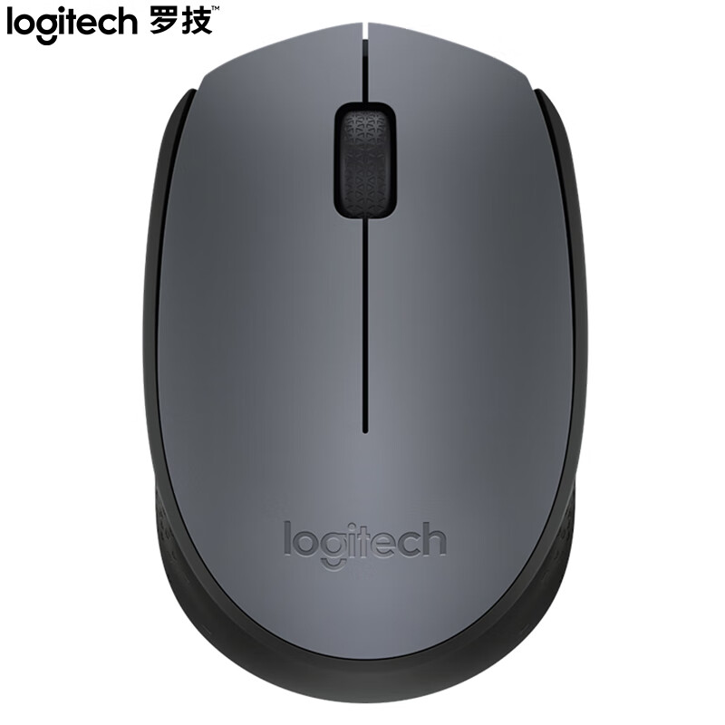 羅技（Logitech）M170(M171) 鼠標 無線鼠標 辦公鼠標 對稱鼠標 灰色 帶無線2.4G接收器