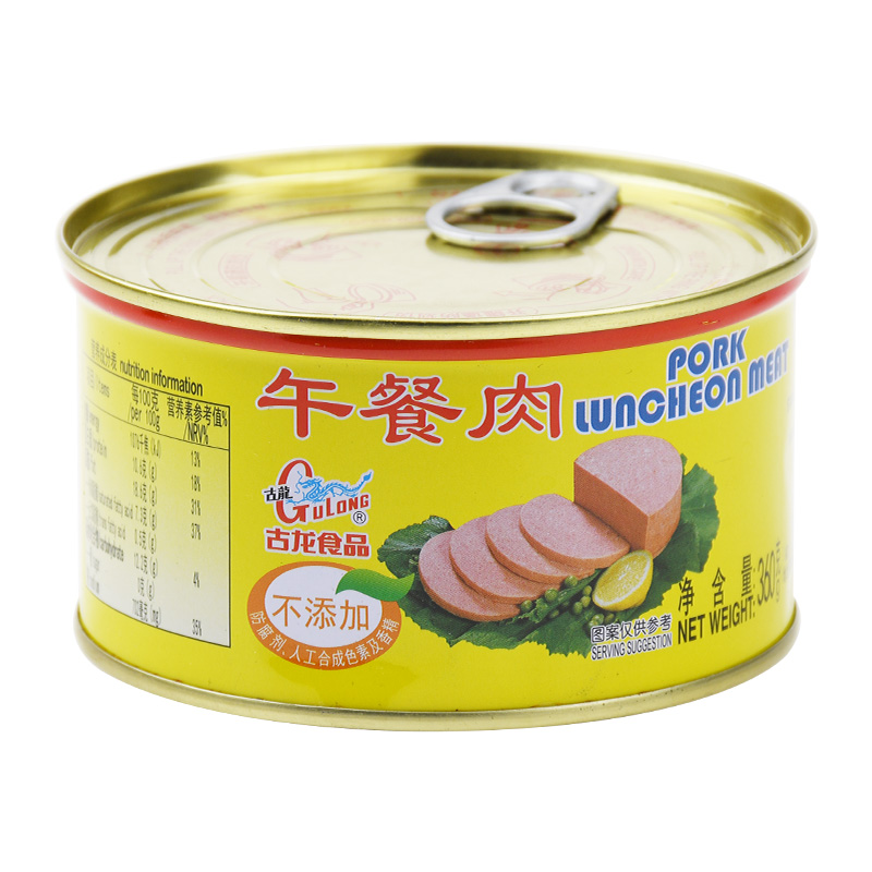 古龙 午餐肉 速食罐头 泡面火锅搭档 360g