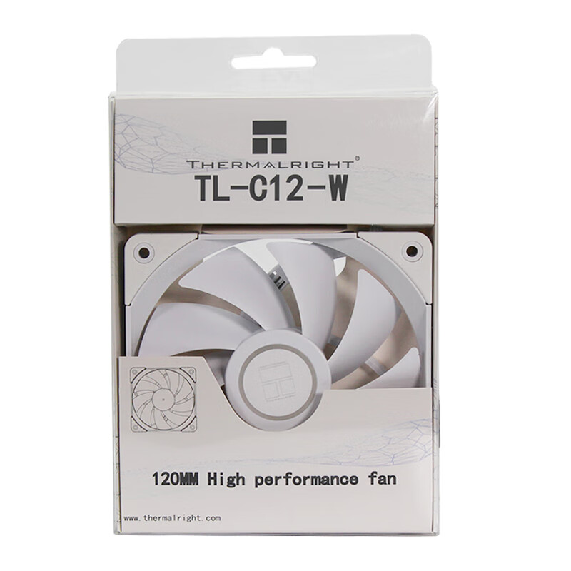 利民（thermalright）TL-C12-W 12cm白色機(jī)箱散熱風(fēng)扇 S-FDB軸承  4PIN PWM 1500轉(zhuǎn)速