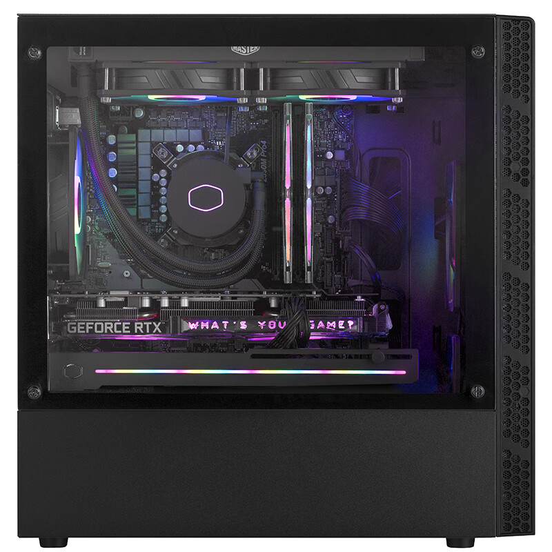 酷冷至尊(CoolerMaster)MB400L(智瞳)小型机箱(MATX主板/钢玻侧板/拉丝前面板/独立电源仓)